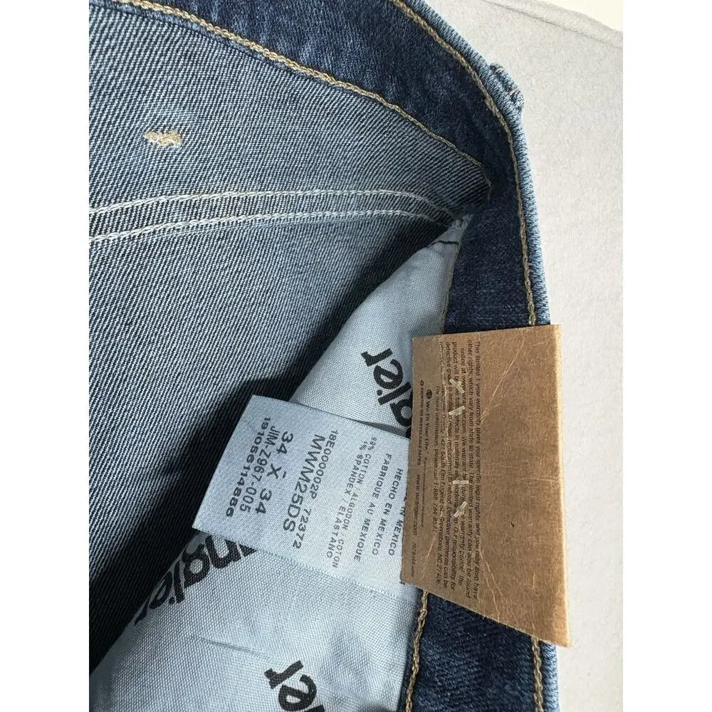 Wrangler Men's Regular Fit‎ Jeans 1% Comfort Stretch Blue Jeans 34x34 NEW